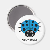 Personalisiert Blue Ladybug Magnet (Vorderseite/Rückseite)
