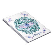 Personalisiert Blue Lila Mandala Dragonfly White Notizblock (Rechte Seite)