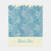 Personalisiert Blue Marigold Vintager gemusterter Fleecedecke (Vorderseite)