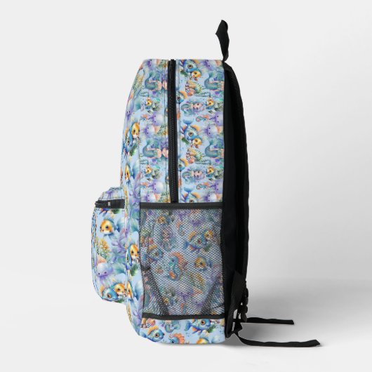 Personalisiert Blue Mermaid Rucksack (Rechts)