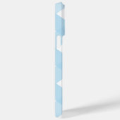 Personalisiert Blue Modern Karo iPhone Case (Rückseite / Rechts)