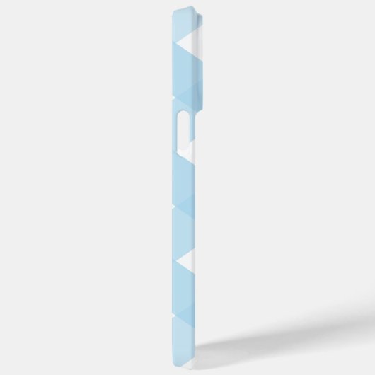 Personalisiert Blue Modern Karo iPhone Case (Rückseite / Rechts)