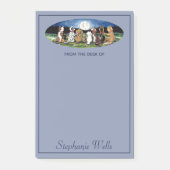 Personalisiert Blue Moon Dogs Friends Süße Tier Post-it Klebezettel (Vorderseite)