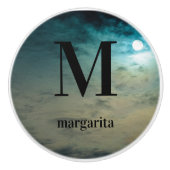 Personalisiert Blue Moon Keramikknauf (Vorderseite)