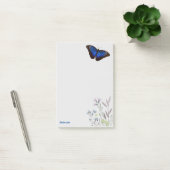 Personalisiert Blue Morpho Butterfly Wildblumen Post-it Klebezettel (Büro)
