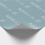 Personalisiert Blue Mother-to-Be Script Baby Showe Geschenkpapier (Ecke)