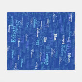 Personalisiert Blue-Name des benutzerdefinierten J Fleecedecke (Vorderseite (Horizontal))