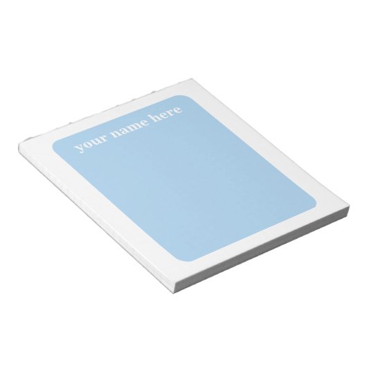 Personalisiert Blue Notepad Notizblock (angewinkelt)