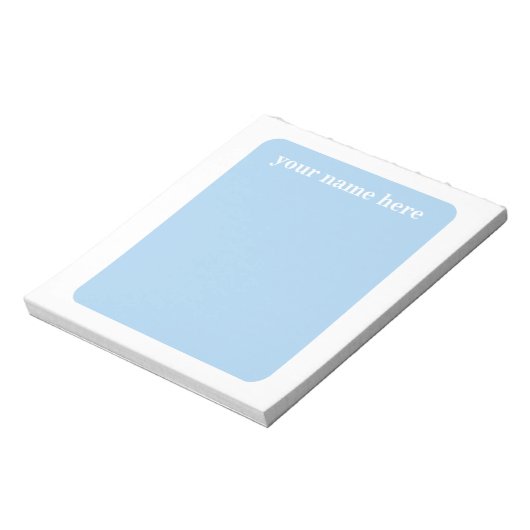Personalisiert Blue Notepad Notizblock (Rotiert)