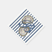 Personalisiert Blue Oyster Muscheln Serviette (Ecke)