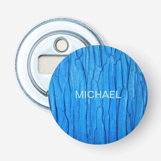 Personalisiert Blue Paint Flaschenöffner (Vorderseite)