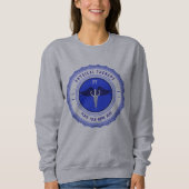 Personalisiert Blue Physical Therapy Caduceus Sweatshirt (Vorderseite)