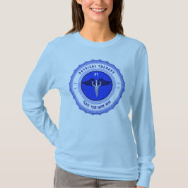 Personalisiert Blue Physical Therapy Caduceus T-Shirt