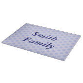 Personalisiert Blue Polka Dot Cutting Board Schneidebrett (Ecke)