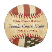 Personalisiert Blue Red Baseball Coach Danke (Vorderseite)
