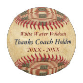 Personalisiert Blue Red Baseball Coach Danke (Vorderseite)