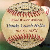 Personalisiert Blue Red Baseball Coach Danke