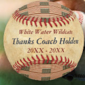 Personalisiert Blue Red Baseball Coach Danke