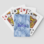 Personalisiert Blue Reptile Camouflage Spielkarten (Rückseite)