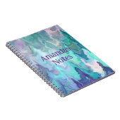 Personalisiert Blue Rhapsody | Abstrakte Kunst Notizblock (Rechte Seite)