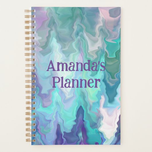 Personalisiert Blue Rhapsody | Abstrakte Kunst Planer (Vorderseite)