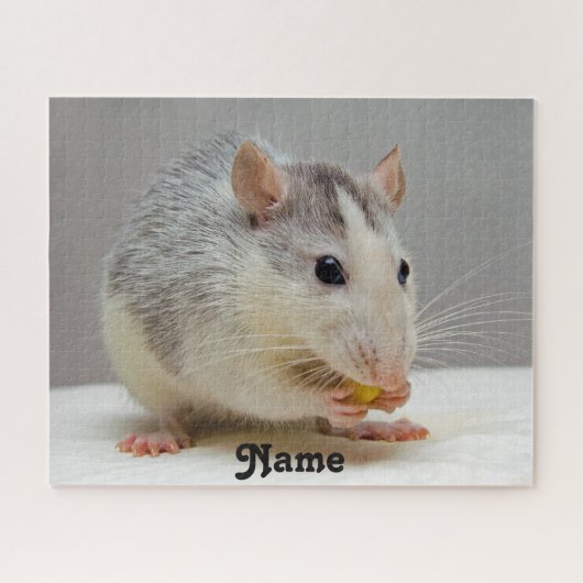 Personalisiert Blue Roan Husky Ratten Puzzle (Horizontal)