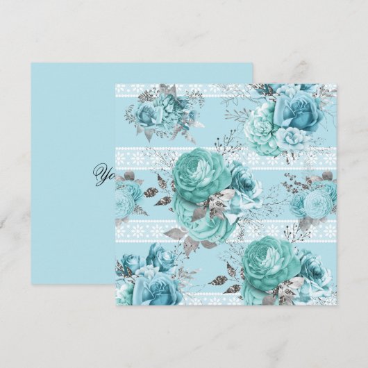 Personalisiert Blue Rose Lace Details (Vorne/Hinten)