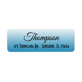 Personalisiert Blue Rücksendeadresse