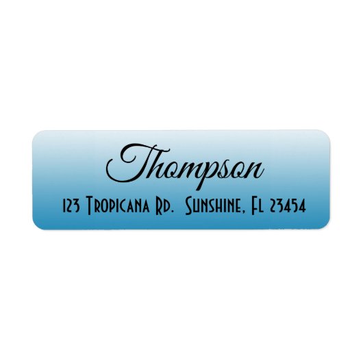 Personalisiert Blue Rücksendeadresse (Vorne)