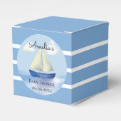 Personalisiert Blue Sailboat Baby Dusche Geschenkschachtel (Vorderseite)