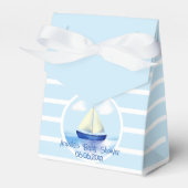 Personalisiert Blue Sailboat Baby Dusche Geschenkschachtel (Vorderseite)