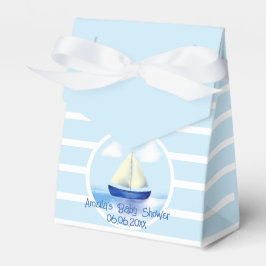Personalisiert Blue Sailboat Baby Dusche Geschenkschachtel