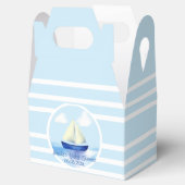 Personalisiert Blue Sailboat Baby Dusche Geschenkschachtel (Geöffnet)