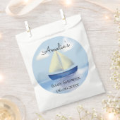 Personalisiert Blue Sailboat Baby Dusche Geschenktütchen (Ausgeschnitten)