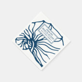 Personalisiert Blue Seashell Pattern - Beach House Serviette (Ecke)