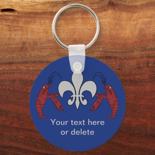 Personalisiert Blue Silver Crawfish Lilie Schlüsselanhänger (Vorderseite)