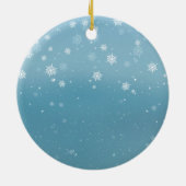 Personalisiert Blue Snowman Keramik Ornament (Hinten)