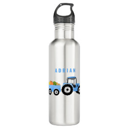 Personalisiert Blue Tracer LKW Farm School Edelstahlflasche