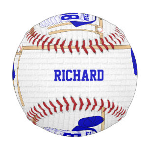 Personalisiert Blue und White Baseball Jersey