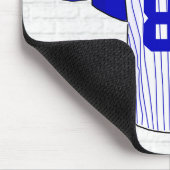 Personalisiert Blue und White Baseball Jersey Mousepad (Ecke)