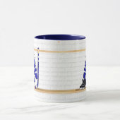 Personalisiert Blue und White Ice Hockey Jersey Tasse (Zentrum)
