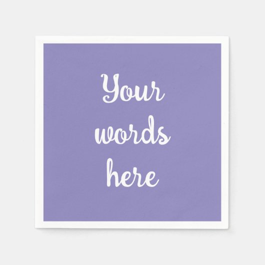 Personalisiert Blue Violet Paper Napkins Serviette (Vorderseite)