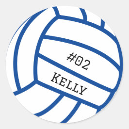 Personalisiert Blue Volleyball Stickers