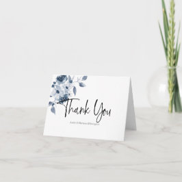 Personalisiert Blue Watercolor Dankeschön Karte