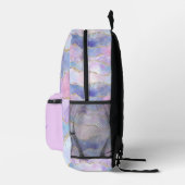 Personalisiert Blue Watercolor Gold Glitzer Agate Bedruckter Rucksack (Rechts)