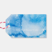 Personalisiert Blue Wcolor Weihnachtsgeschenke Geschenkanhänger (Rückseite Horizontal)