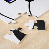 Personalisiert Blue White Football Soccer Jersey Puzzle (Seite)