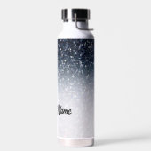 Personalisiert Blue & White Ombre Trinkflasche (Links)