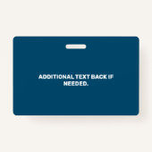 Personalisiert Blue White Service Dog Foto ID Abze Ausweis (Rückseite)