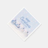 Personalisiert Blue White Snowflakes Frohe Weihnac Serviette (Ecke)